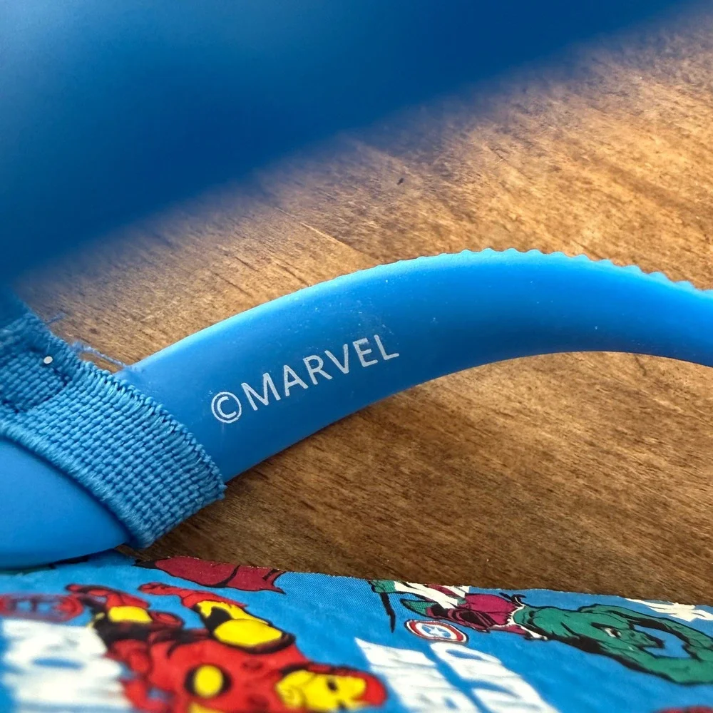 Marvel Avengers Blue Flip Flops Toddler Backstrap Sandals Size 4/5 Iron Man